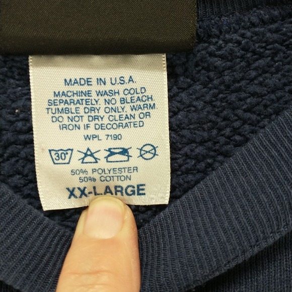 SCI Men's Snowshoe Pullover Sweatshirt Blue XXL Solid Embroidered Vintage USA - Picture 12 of 15